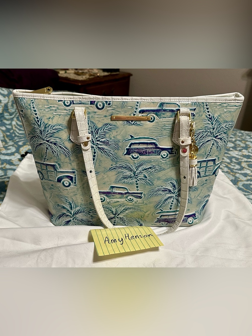 Brahmin Medium Asher in Sky Winslow Copa Cabana